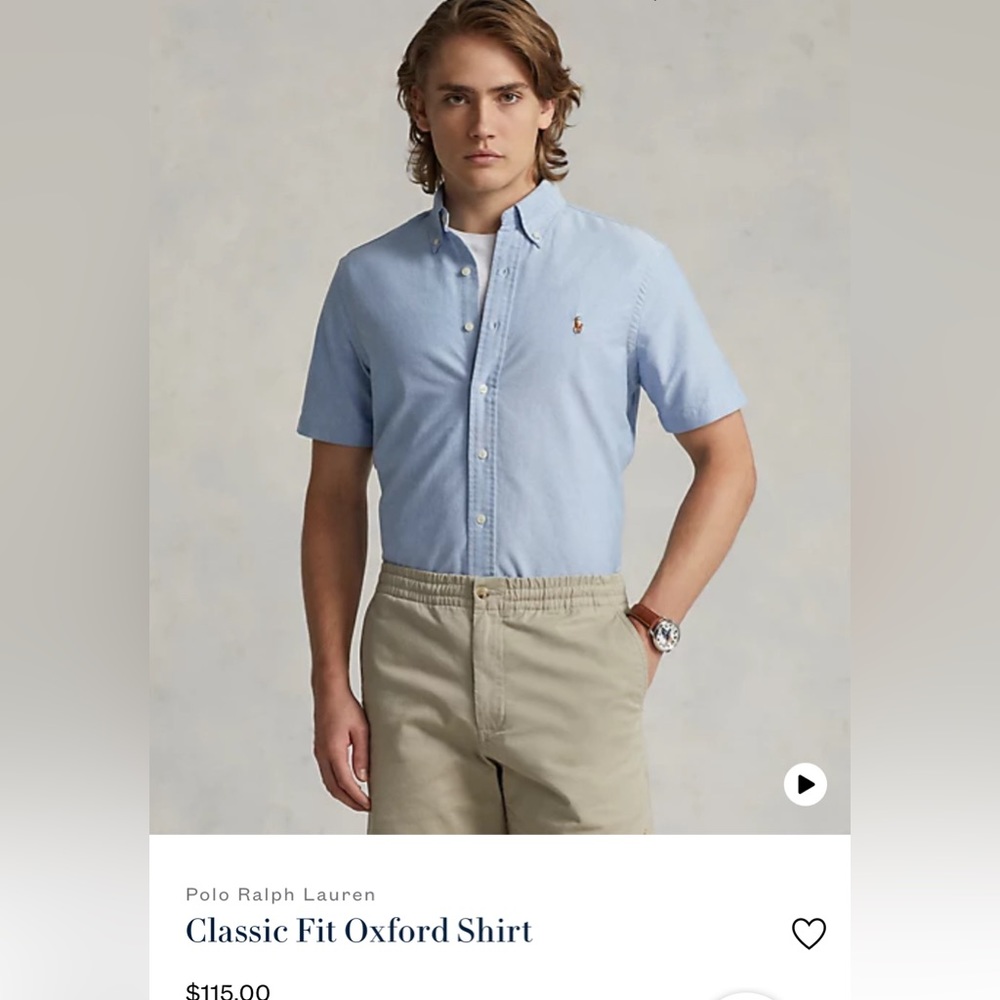 RALPH LAUREN CLASSIC FIT BUTTOM DOWN SHIRT (Men’s LARGE)